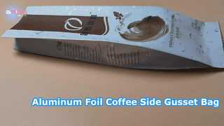 500g Aluminum Foil Coffee Side Gusset Bag | Custom Printed Coffee Packaging
