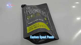 Custom Spout Pouch for Olive Oil | Liquid Stand Up Pouch Food Packaging