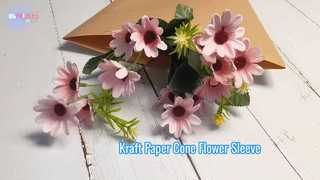 Kraft Paper Cone Flower Sleeve | Florist Bouquet Wrapping Bag Custom