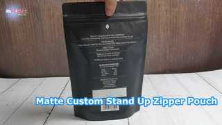 Matte Custom Stand Up Zipper Pouch| Printed Food Packaging Bag